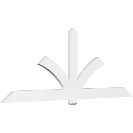 Ekena Millwork Redmond Architectural Grade PVC Gable Bracket, 108"W x 40 1/2"H x 2"D x 6"F, 9/12 Pitch GBP108X41X0206RED00